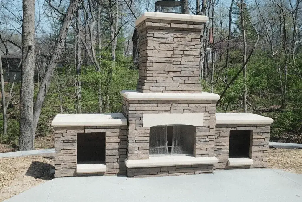 Outdoor fire feature by STL Hardscape Solutions in Saint Louis
