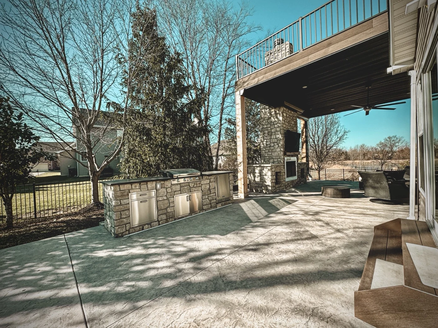 Covered Fireplace Patio Covered Fireplace Patio — STL Hardscape Solutions portfolio image