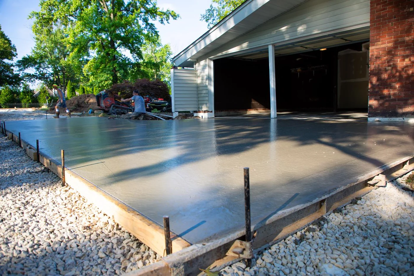 New Smooth Concrete Driveway New Smooth Concrete Driveway — STL Hardscape Solutions portfolio image