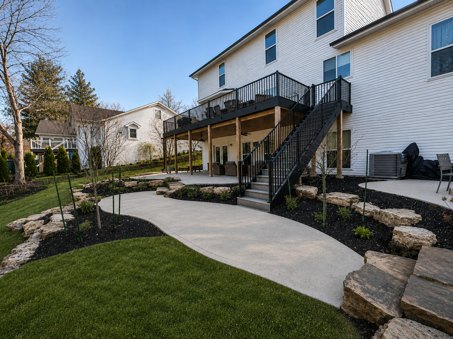 Custom outdoor living deck and pergola installation in Union Missouri