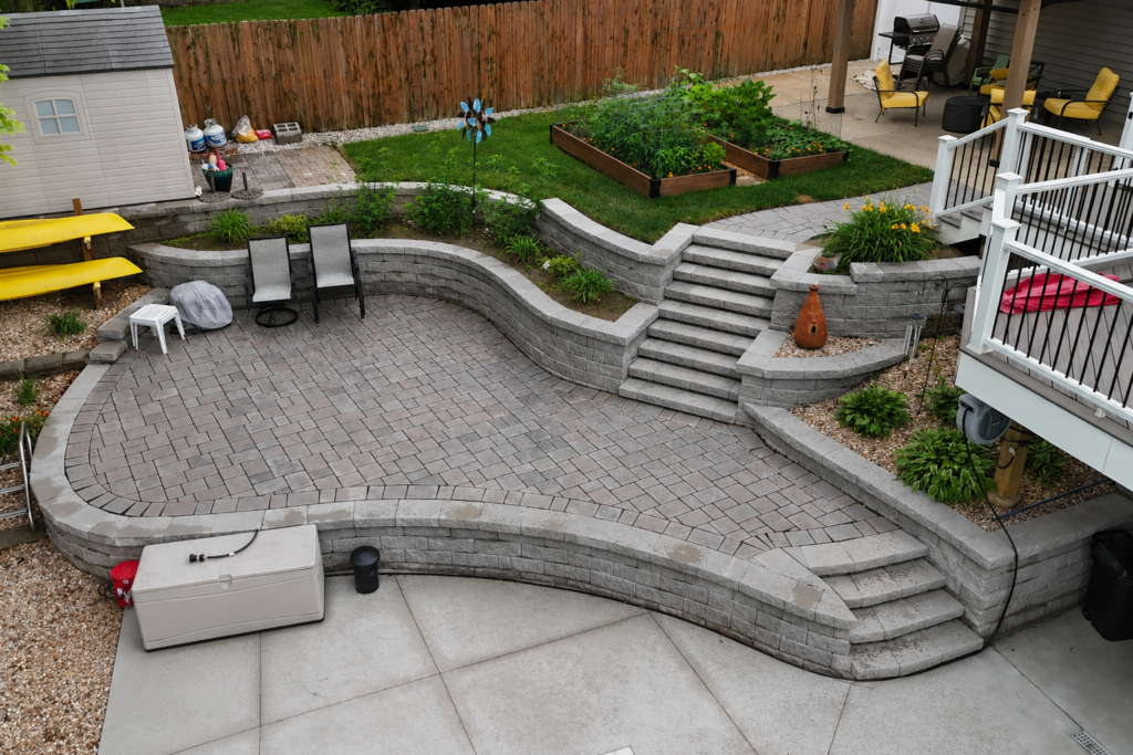Custom outdoor living patio and pergola project in High Ridge Missouri