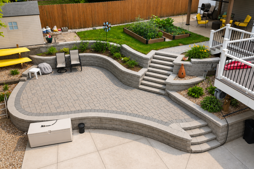 Custom outdoor living patio and pergola project in Saint Clair Missouri